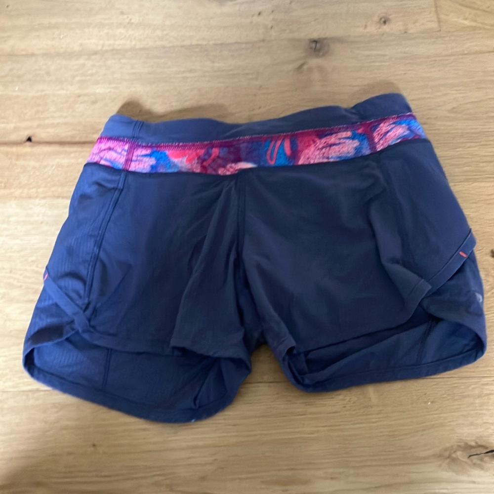 Lululemon Athletica Blue and Pink Athletic Shorts